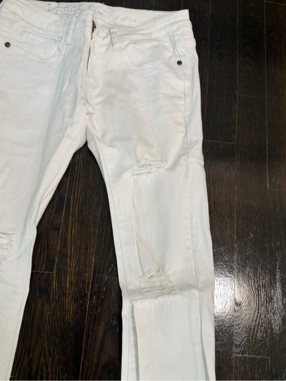 Machine White Skinny Ripped Jeans - Picture 13 of 14